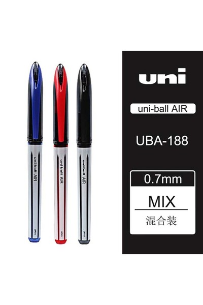 Choice 3 أقلام حبر جاف يابانية من نوع Uni Ball Air Gel، مقاس 0.7 مم، طراز UBA...