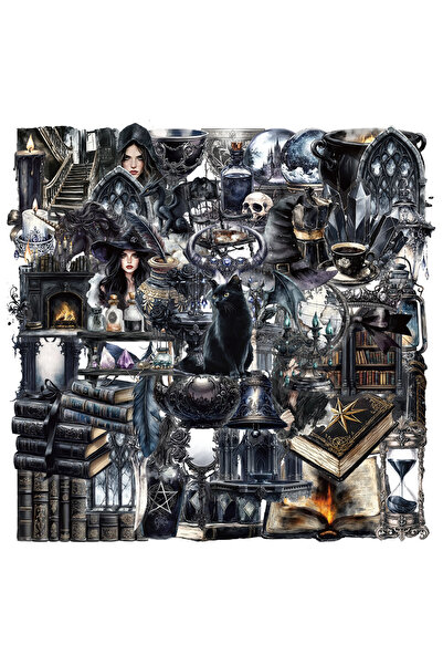 Choice 50pcs x2 50PCS Vintage Magic Stickers for Notebooks, Drinking Glasses,...