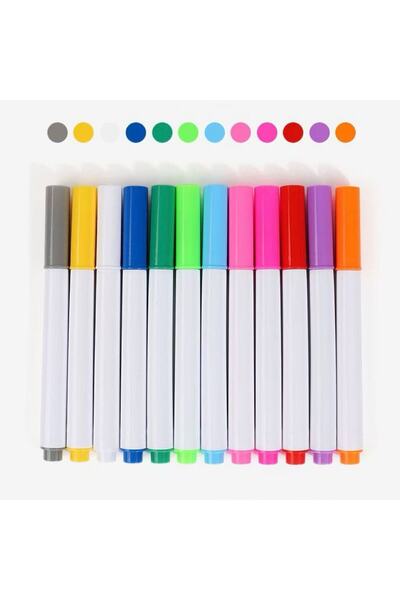 Choice 12 قطعة من طباشير سائل ملون، قلم سبورة قابل للمسح بدون غبار، مناسب للر...