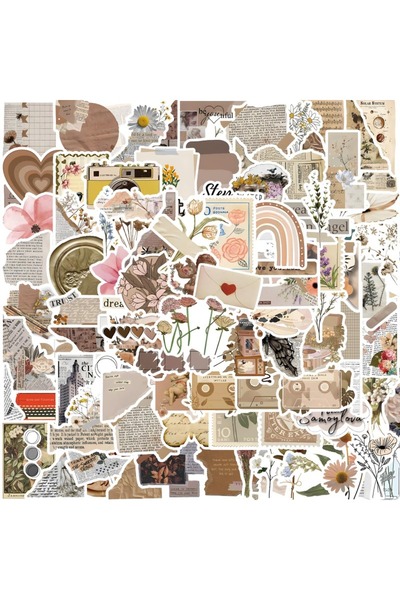 Choice 120 قطعة ملصقات فنية عتيقة وجمالية للابتوب والآيباد والهاتف والثلاجة و...