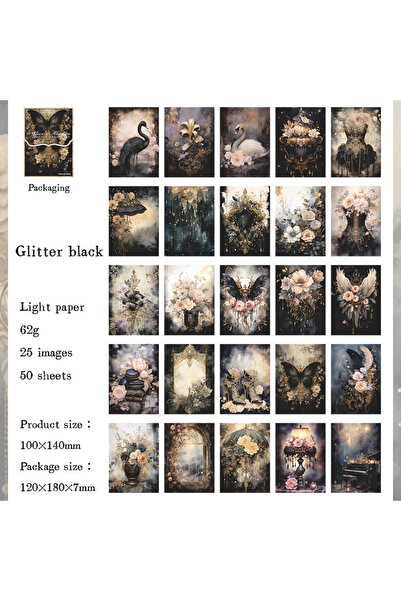 Choice C 50 pieces of vintage scrapbooking material paper handmade tent DIY c...
