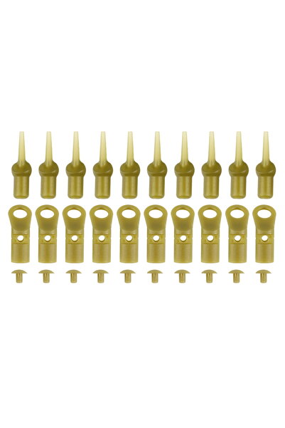 HIRISI مجموعة من 10 حلقات صيد سمك الشبوط مع خرز، طرفية سريعة الفك