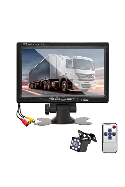 Choice شاشة عرض للسيارة من هيبكرون مقاس 7 بوصات مزودة بكاميرا، مدخل فيديو ثنا...