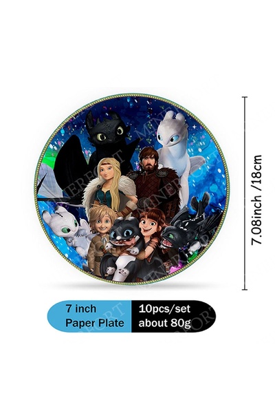 Choice مجموعة أخرى من 10 قطع من أطباق وأكواب ورقية بتصميم كرتوني مستوحى من في...