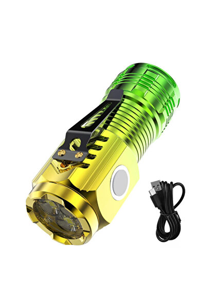 Choice مصباح يدوي صغير فائق السطوع بتقنية LED، قابل لإعادة الشحن، مصباح صيد قوي