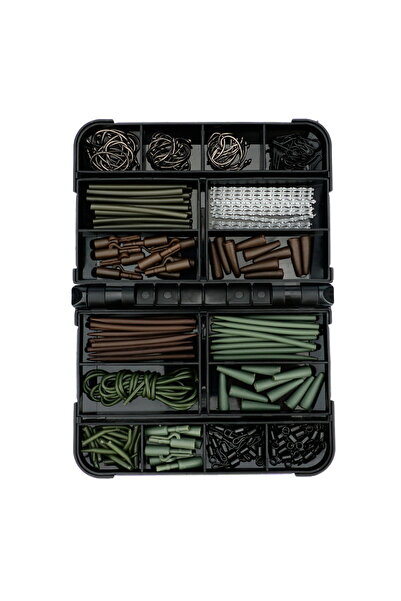 HIRISI علبة تحتوي على 326 قطعة من أدوات صيد الكارب، تتضمن جميع ملحقات نظام ال...