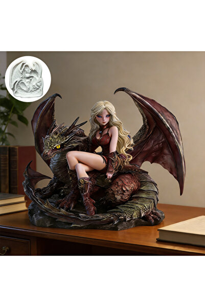 Choice Flying Dragon Girl silicone molds, reusable resin molds, clay and gyps...