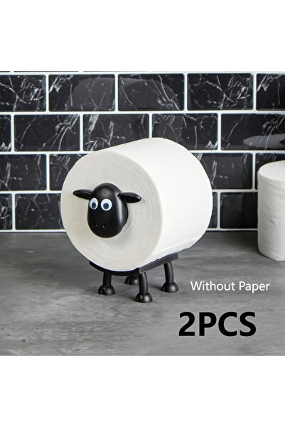 Choice طقم حامل ورق تواليت أسود مكون من قطعتين (3/2/1) - حامل ورق تواليت قابل...
