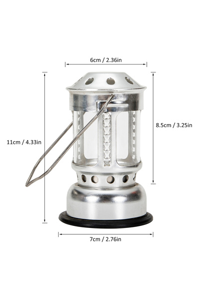 Choice قطعة واحدة من مصباح شمعة صغير فضي اللون للتخييم والصيد في الهواء الطلق...