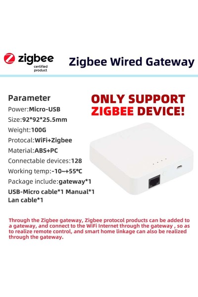Choice بوابة تويا زيجبي 3.0 سلكية (زيجبي فقط) - جسر لاسلكي للمنزل الذكي - تحك...