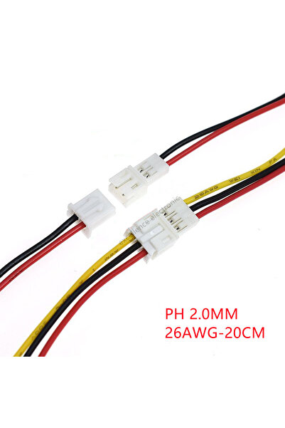 Choice46 10 مجموعات من موصلات الأسلاك JST ثنائية القطب، بمسافة 2.0 مم وطول 20...