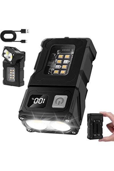 XIWANGFIRE مصباح يدوي متعدد الوظائف فائق السطوع، بإضاءة ثابتة التركيز، قابل ل...