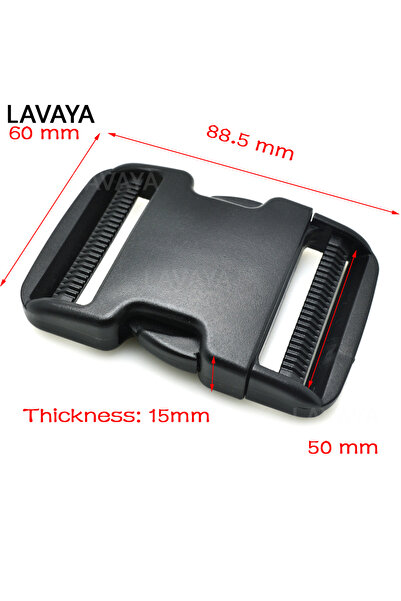 Choice 1pcs 1pcs 2" Plastic Side Release Buckles Dual Adjustable Padded Patro...