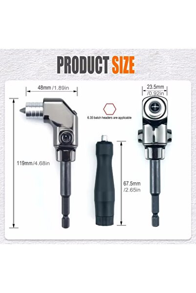 Choice 1 PC 90 Degree Right Angle Screwdriver Holder Drive Bit Angle Extensio...