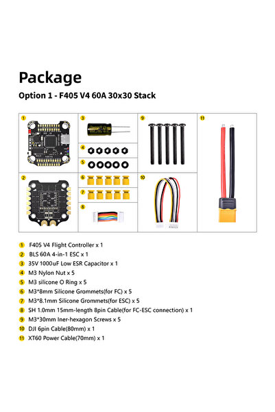 Choice مجموعة F405 V4 60A، مجموعة F405 V4 FC، وحدة تحكم طيران BLS 55/60A، وحد...