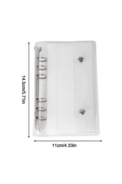 Choice مجلد شفاف A7، غلاف مجلد شفاف من مادة PVC بست حلقات، مناسب لدفاتر الملا...