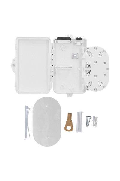 Choice صندوق توزيع ألياف ضوئية أبيض، 4 أسلاك، مقاوم للماء بمعيار IP65، صندوق ...