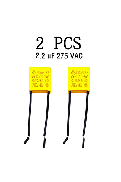 Choice3 110-220V 2.2uf 2pcs 2.2uF X2 Safety Capacitor, 225/275/310V AC, Polyp...
