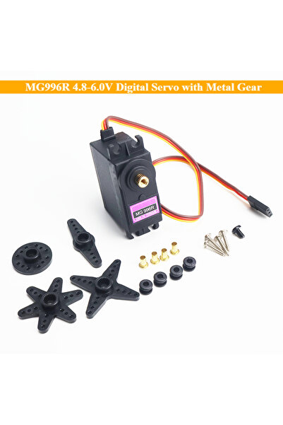 Choice قطعة واحدة - سيرفو رقمي MG996R بجهد 4.8-6.0 فولت مع تروس معدنية لسيارا...