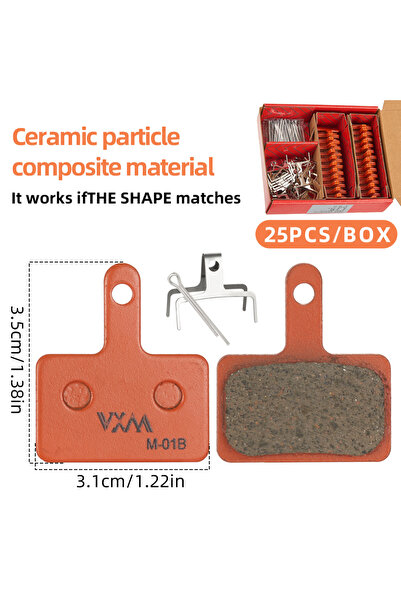 Choice 25 زوجًا من وسادات فرامل VXM سيراميك معدنية للدراجات الجبلية والطرق، و...