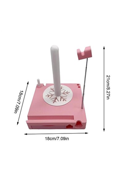 Choice3 حامل خيوط وردي محمول، منظم لوازم الحياكة، حامل كرات الخيوط، وسادات ما...