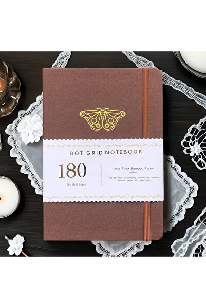 Choice دفتر ملاحظات بني منقط A5 - ورق سميك للغاية 180 جرامًا للمتر المربع، حو...