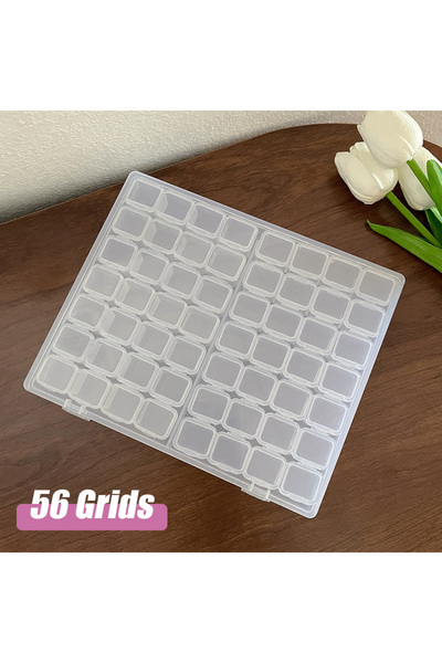 Choice 56 Grids 56 Compartments Jewelry Organizer Box Dust-proof Dismountable...