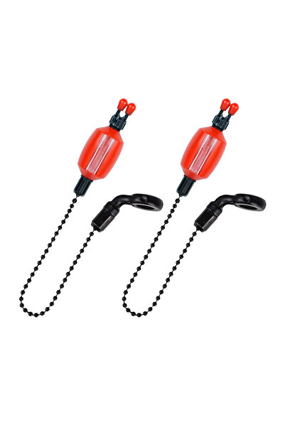 HIRISI مؤشران لعضة سمك الشبوط، أحمر B2042، قطعتان، 5 ألوان، مع مشابك أمان للخ...