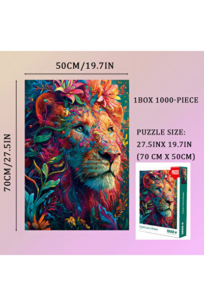 Choice أحجية الصور المقطوعة المكونة من 1000 قطعة على شكل أسد مهيب للبالغين: أ...