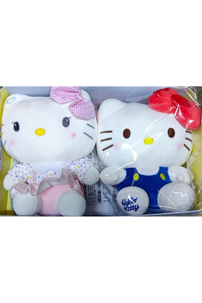 Choice قطعتان من دمى هيلو كيتي القطيفة من سانريو، بتصميمين مختلفين، دمية قطيف...