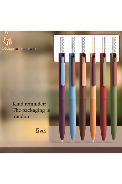 Choice Retro-6pcs1set others 6pcs Vintage Dopamine Colored Gel Pens Set 0.5mm...