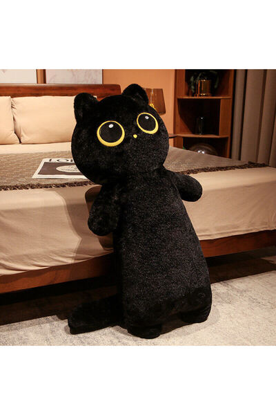 Choice MR-55CM-hei وسادة قطة كبيرة وجميلة وناعمة وطويلة من القطيفة، وسادة مكت...