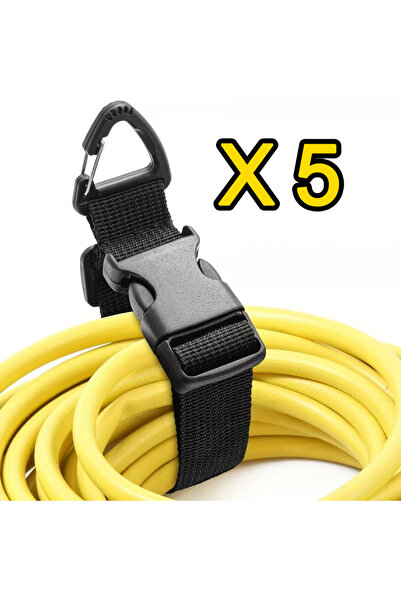 Choice منظم أسلاك تمديد أسود قابل للتعديل بطول 45 سم مكون من 5 قطع مع مشبك ثل...