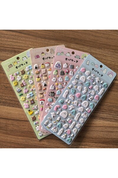 Choice 4 أوراق من ملصقات أوباكينو الصغيرة اللطيفة (4 أوراق) - ديكور شخصيات كر...