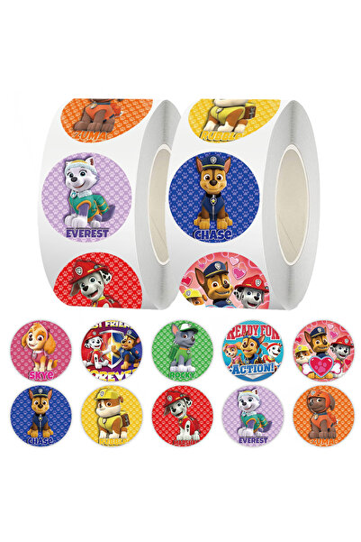 PAW PATROL لفة واحدة، 500 قطعة، ملصقات كرتونية لاصقة، ملصقات جرافيتي لطيفة مق...
