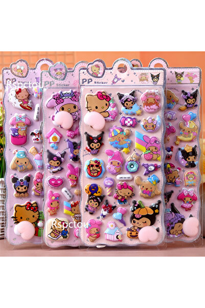 Choice 4PCS 4pcs Cartoon Black Skin Sanrio Happy Buttock Stickers Kawaii Soft...