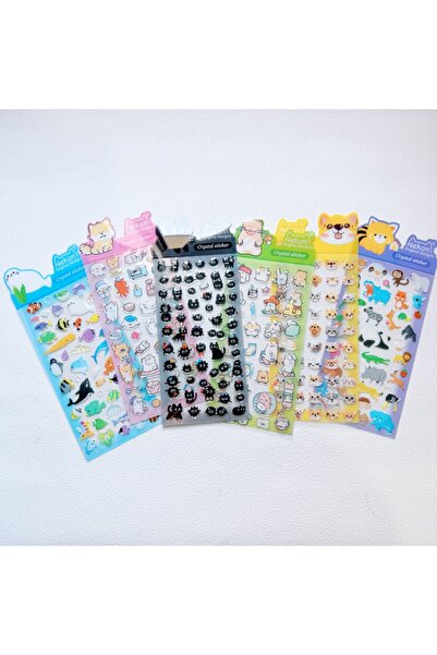 Choice قطة سوداء، ملصقات كريستالية من عالم حيوانات نيكوني الكرتونية، مناسبة ل...