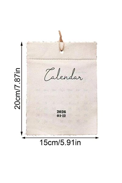 Choice White 2026 Fabric Wall Calendar - 12-Month Textile Planning Tool for H...