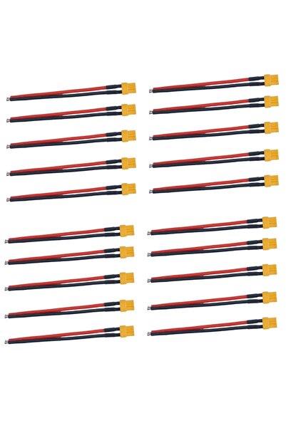 Choice مجموعة من 20 قطعة من موصلات XT30 أنثى وذكر وأنثى مع سلك سيليكون 16AWG ...