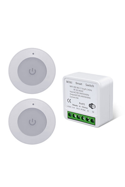 Choice3 2 remotes 1 switch RF 433Mhz Tuya Smart Wifi Switch with Wireless Rem...