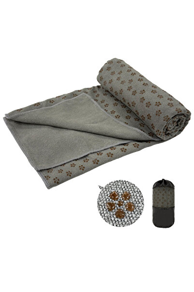 Choice منشفة يوغا رمادية مقاس 183×63 سم، منشفة حصيرة يوغا ساخنة - ماصة للعرق ...