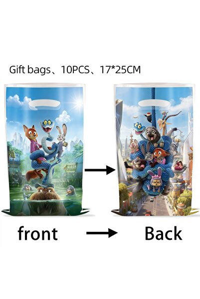 Choice 10pcs Gift bags Zootopia Gifts Bag Party Supplies Judy Nick Candy Trea...