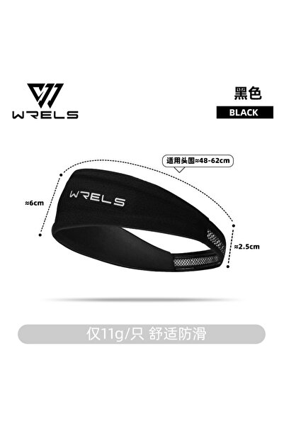 Choice عصابة رأس رياضية سوداء من WRELS، قابلة للتهوية، مرنة، سريعة الجفاف، من...