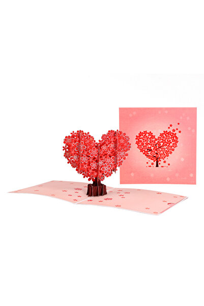 Choice HK-352 Love Heart Cherry Blossom Tree 3D Pop-Up Card, Valentine's Day ...