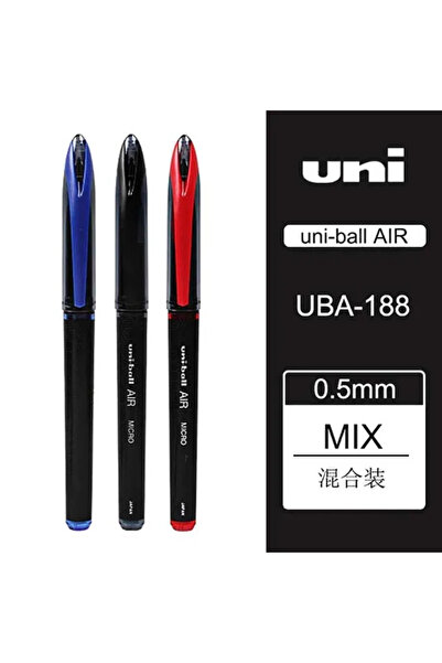 Choice 3 أقلام حبر جاف يابانية من نوع Uni Ball Air Gel، مقاس 0.5 مم، طراز UBA...