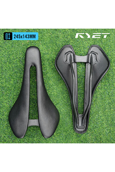 Choice Black 143mm RYET Full Carbon Saddle Ultralight 81g/87g Leather Top 7x9...