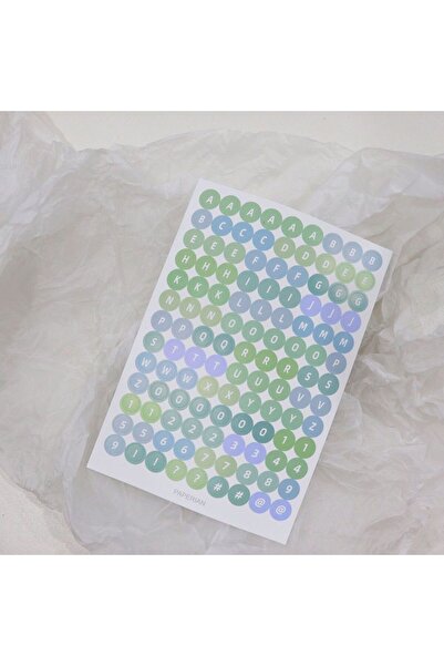 Choice3 4 ملصقات ملونة باللغتين الكورية والإنجليزية، أبجدية ورقمية، يمكنك صنع...