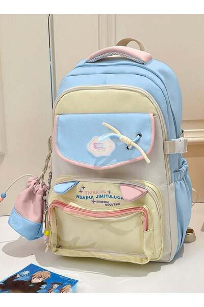 Generic Large Capacity Backpack School Bag Multi-Compartment Bookbag with Bon...