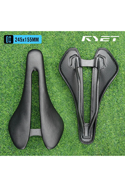 Choice3 Black 155mm RYET Full Carbon Saddle Ultralight 81g/87g Leather Top 7x...