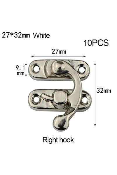 choice2 silver right 10PCS/bag Vintage Metal Hardware Furniture Wooden Box Le...